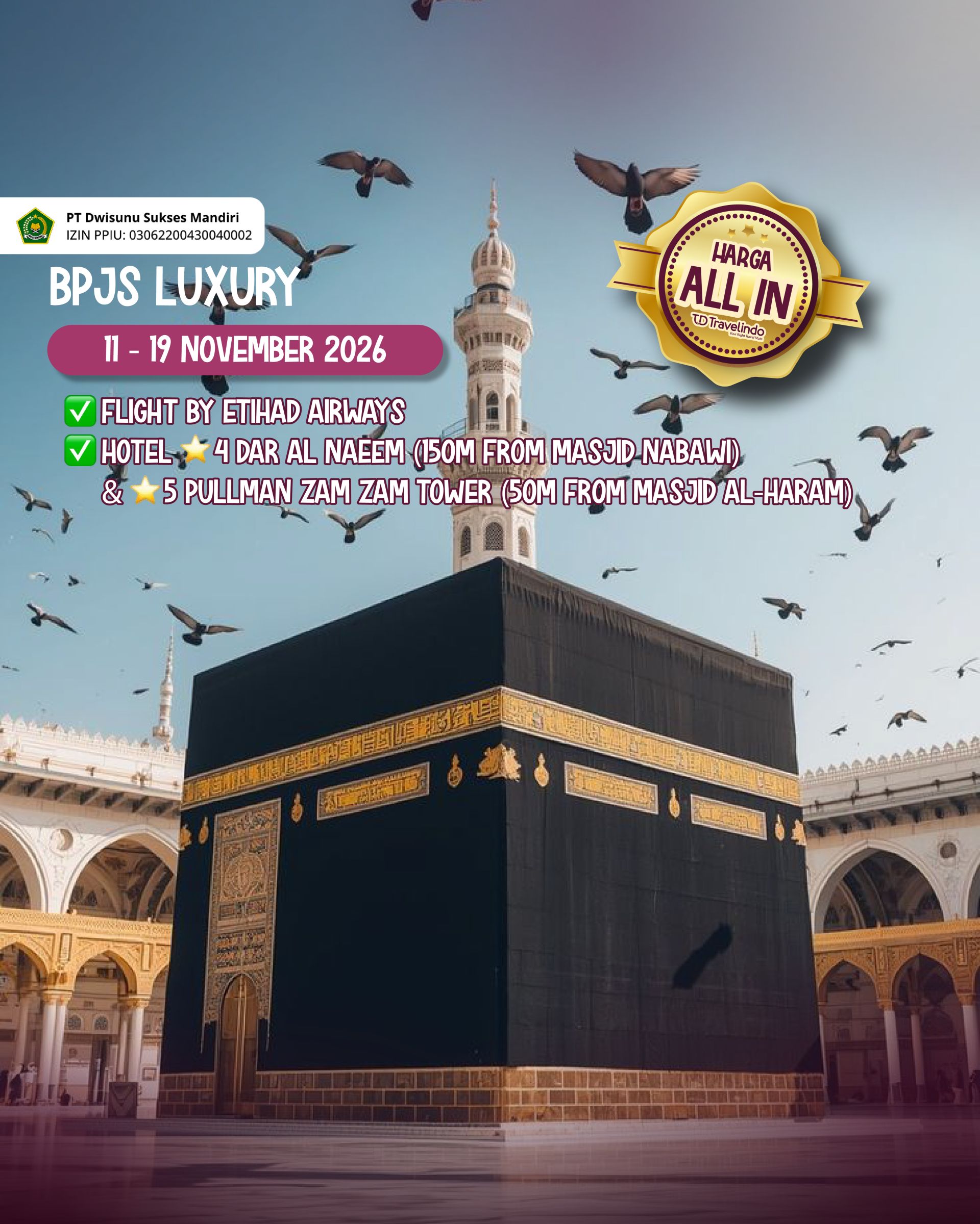 BPJS LUXURY Umroh Millennial [11 - 19 NOVEMBER 2026]